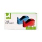 Portarrollo sobremesa q-connect plastico para cintas de 66 m color rojo 220x100x70 mm