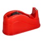Portarrollo sobremesa q-connect plastico para cintas de 66 m color rojo 220x100x70 mm