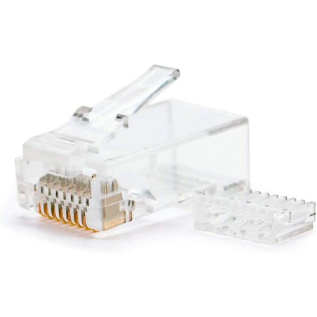 10 Unidades - Conector nanocable rj45 8 hilos categoria 6