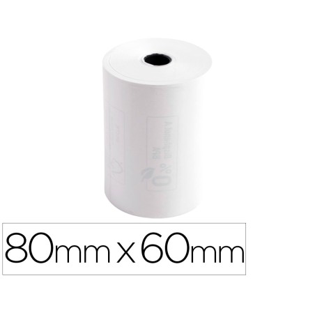 10 Unidades - Rollo sumadora exacompta termico 80 mm x 60 mm 48 g/m2