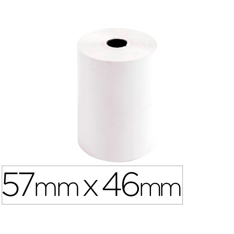 5 Unidades - Rollo sumadora exacompta safe contact termico 57 mm x 46 mm 55 g/m2