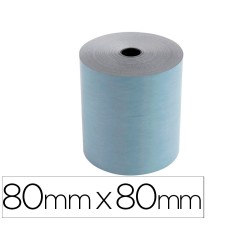 10 Unidades - Rollo sumadora exacompta safe contact termico 80 mm x 80 mm 52 g/m2