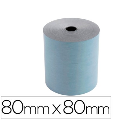 10 Unidades - Rollo sumadora exacompta safe contact termico 80 mm x 80 mm 52 g/m2