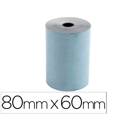 10 Unidades - Rollo sumadora exacompta safe contact termico 80 mm x 60 mm 52 g/m2