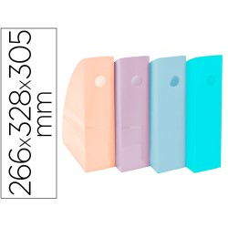 Revistero exacompta aquarel mag-cube set de 4 unidades colores pastel 266x328x305 mm