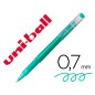 12 Unidades - Rotulador uni-ball roller uf-222 tinta gel borrable 0,7 mm verde
