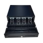 Cajon portamonedas 8 monederos 4 billeteros apertura electrica negro 410x415x110 mm