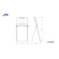 Portabobina industrial jofel metalico suelo con sierra de corte para bobinas de hasta 500 m 850x418x445 mm