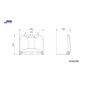 Portabobina industrial jofel metalico mural con sierra de corte para bobinas de hasta 500 m 435x416x285 mm