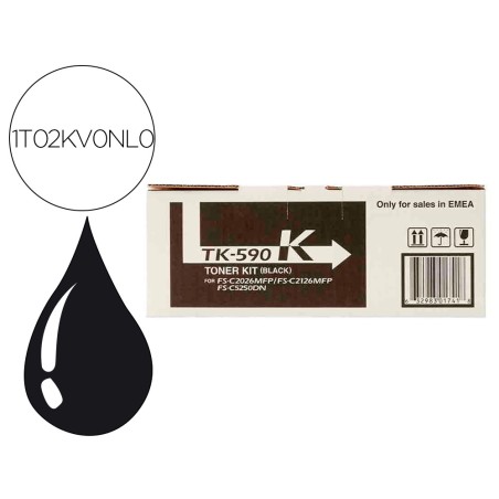 Toner kyocera tk590k fs-c2026mfp/2126mfp/5250dn negro 7000 paginas