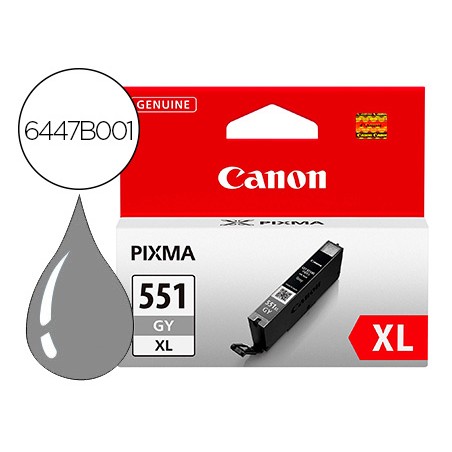 Ink-jet canon 551 xl pixma ip7250 / mg5450 / mg6350 gris