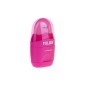 Sacapuntas milan capsule plastico 1 uso con goma + 2 recambios de goma en blister