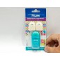 Sacapuntas milan capsule plastico 1 uso con goma + 2 recambios de goma en blister