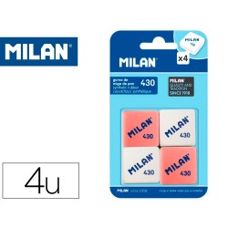 Goma de borrar milan 430 blister de 4 unidades