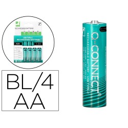Pila q-connect aa recargable por usb-c blister de 4 unidades