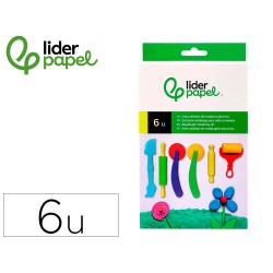 Instrumentos de modelar liderpapel para plastilina caja de 6 piezas surtidas