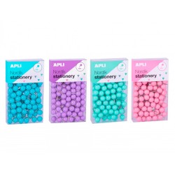 8 Unidades - Aguja señalizadora apli redonda nordik 9 x 20 mm color pastel surtidos caja de 100 unidades