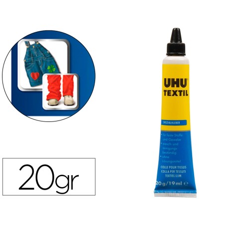 Pegamento uhu especial textil tubo 20 g en blister