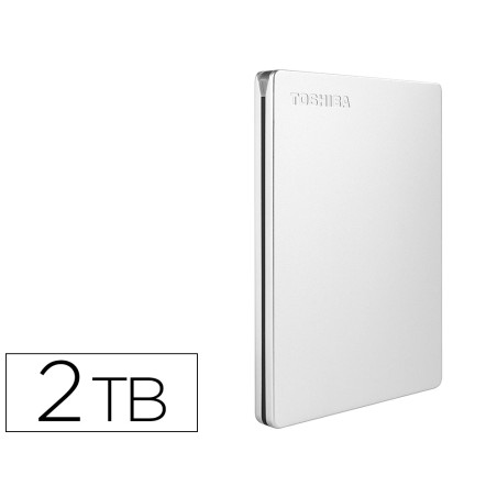 Disco duro externo toshiba canvio slim hdd 2,50" 5.000 mbit/s usb 3.0 2 tb color blanco