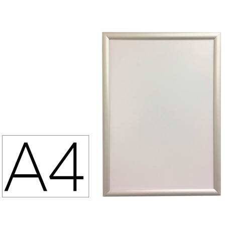 Marco porta anuncios q-connect din a4 marco de aluminio 24x32,7x1,2 cm