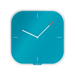 Reloj leitz cosy de pared silencioso cristal 30x30 cm azul