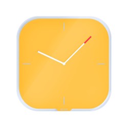 Reloj leitz cosy de pared silencioso cristal 30x30 cm amarillo