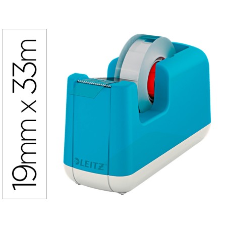 Portarrollo sobremesa leitz cosy plastico para cintas 33 m color azul