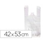 120 Unidades - Bolsa camiseta reciclada 70% blanca 50 mc 42x53 cm apta legislacion de bolsas 2021