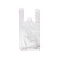 120 Unidades - Bolsa camiseta reciclada 70% blanca 50 mc 42x53 cm apta legislacion de bolsas 2021