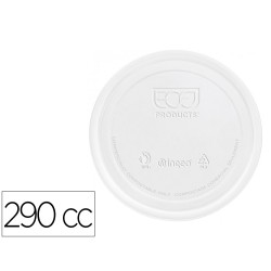 Tapa de plastico biodegradable para vaso de 290 cc paquete de 100 unidades