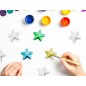 Figura de espuma blanca liderpapel estrella de 4 cm bolsa con 6 unidades