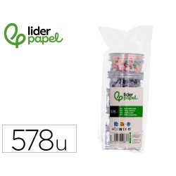 Ojo liderpapel tamaños y colores surtidos 5 botes adaptables con 578 unidades