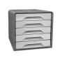 Fichero cajones de sobremesa cep smoove 5 cajones color gris 288x360x270 mm