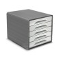Fichero cajones de sobremesa cep smoove 5 cajones color gris 288x360x270 mm