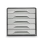 Fichero cajones de sobremesa cep smoove 5 cajones color gris 288x360x270 mm