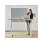 Mesa rocada regulable en altura electricamente hasta 129 cm estructura de acero tablero 180 cm color gris