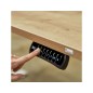 Mesa rocada regulable en altura electricamente hasta 129 cm estructura de acero tablero 160 cm color gris