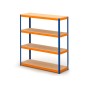 Estanteria metalica ar stabil xl 200x150x60 cm 4 estantes 500 kg por estante bandeja de madera sin tornillos color Estanteria metalica ar stabil xl 200x150x60 cm 4 estantes 500 kg por estante bandeja de madera sin tornillos color