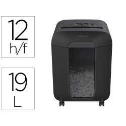 Destructora de documentos fellowes lx-85 capacidad de corte 12 hojas p4 destruye grapas clips y tarjetas