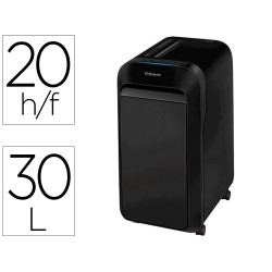 Destructora de documentos fellowes lx-220 capacidad de corte 20 h seguridad p4 destruye grapas clips y
