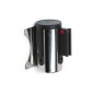 Cinta extensible de pared separadora retractil de 2 m clips a ambos lados y clip de recepcion color negro
