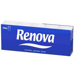 Pañuelos de papel renova pack de 10 paquetes