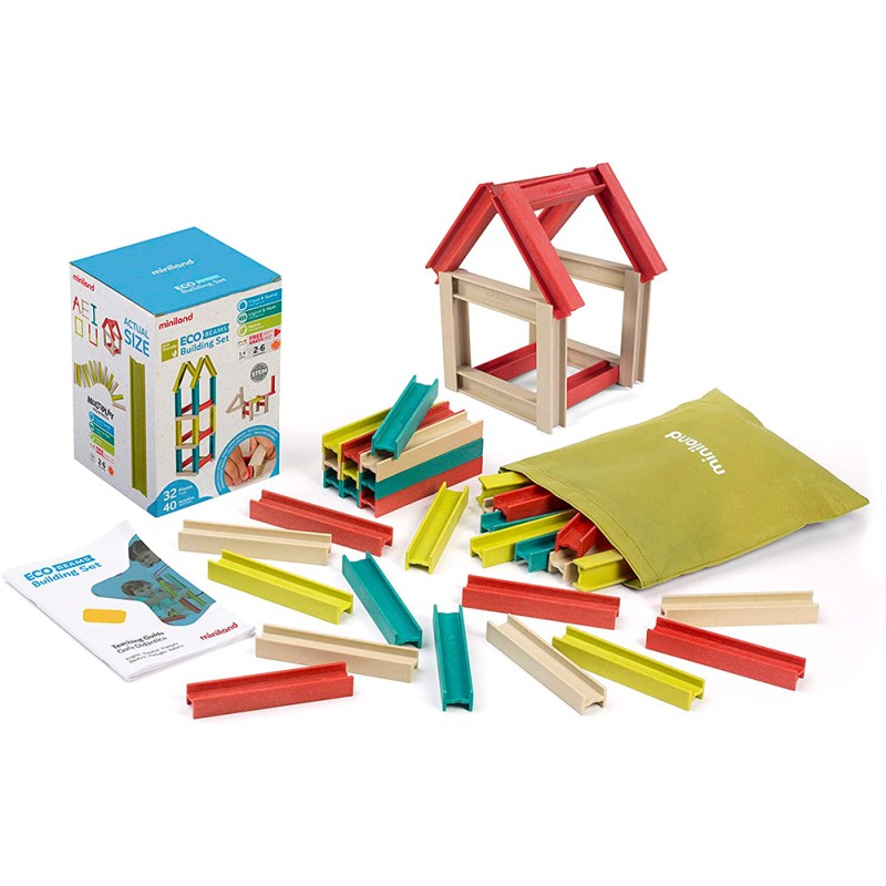 Juego didactico miniland construccion eco beams building 32 piezas Juego didactico miniland construccion eco beams building 32 piezas