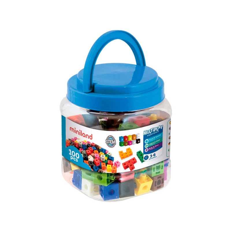 Juego miniland 100 cubos de 2 cm para juegos matematicos 125x150x125 mm Juego miniland 100 cubos de 2 cm para juegos matematicos 125x150x125 mm