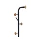Perchero metalico q-connect negro con detalles de madera 6 colgadores y paraguero 174x28,5 cm Perchero metalico q-connect negro con detalles de madera 6 colgadores y paraguero 174x28,5 cm