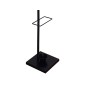 Perchero metalico q-connect negro con detalles de madera 6 colgadores y paraguero 174x28,5 cm Perchero metalico q-connect negro con detalles de madera 6 colgadores y paraguero 174x28,5 cm
