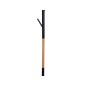 Perchero metalico q-connect negro con detalles de madera 5 colgadores 177x28,5 cm