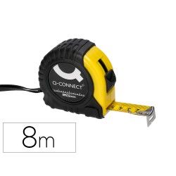 Flexometro q-connect con freno material antichoque 25 mm de ancho longitud 8 m