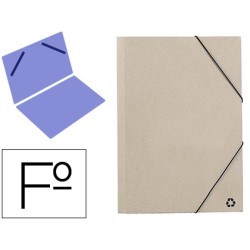 Carpeta mariola gomas folio 3 sencilla carton ecologico color gris