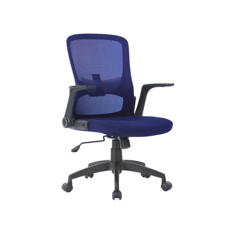 Silla giratoria q-connect base metal regulable en altura 910+75mm alto 610mm ancho 550mm profundidad azul